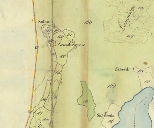 Kolboda i 1774 års karta